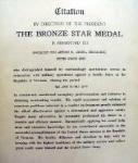 Anthony Jerone's Bronze Star Medal