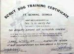 Anthony Jerone's Scout Dog training Certificate